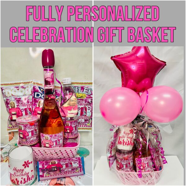 Fully Personalized Celebration Gift Basket Fully Personalized Celebration Gift Basket
