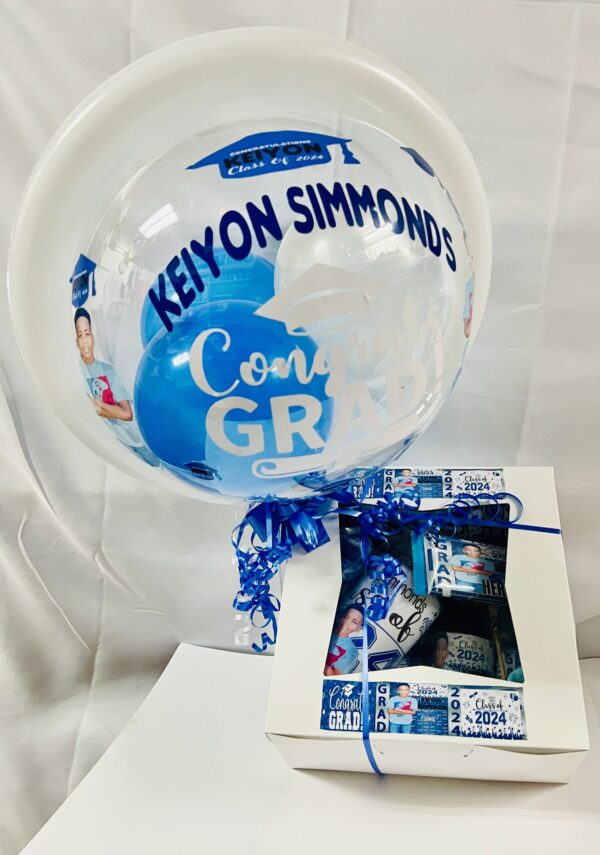 IMG_1551 Graduation Fully Personalized Bucket/Gift Box/Basket With Bubble Balloon