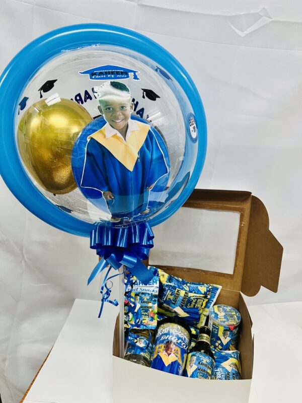 IMG_1753 Graduation Fully Personalized Bucket/Gift Box/Basket With Bubble Balloon