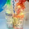 Graduation Personalized Led Light Floral Bottle Lamp