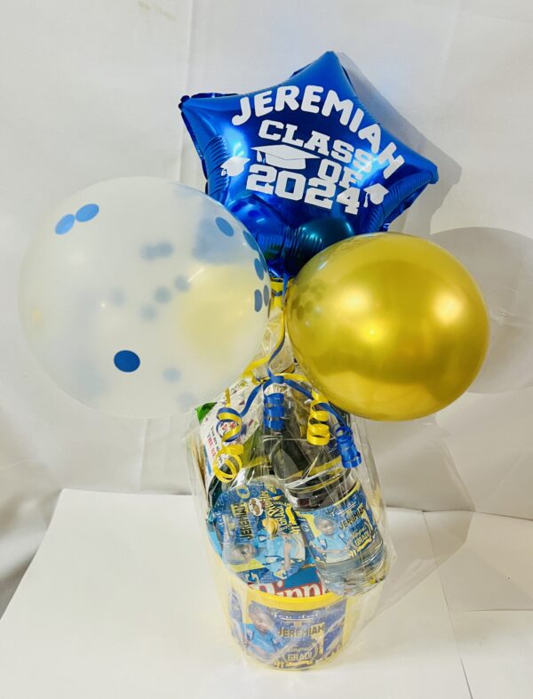 IMG_1816 Graduation Personalized Bucket with Graduation Foil Balloon