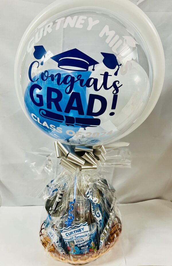 IMG_1848 Graduation Fully Personalized Bucket/Gift Box/Basket With Bubble Balloon