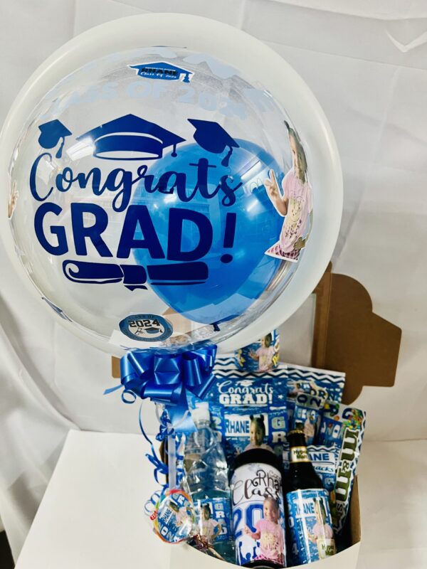 IMG_2163 Graduation Fully Personalized Bucket/Gift Box/Basket With Bubble Balloon