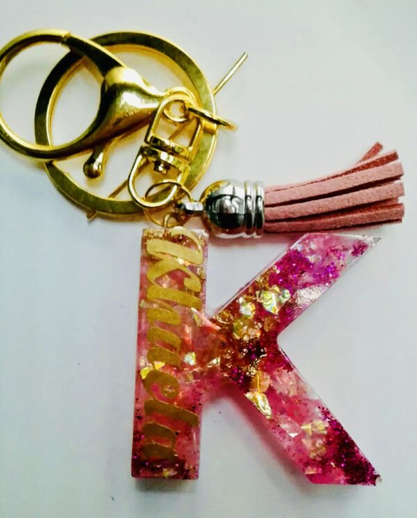 Custom Letter Resin Keychain