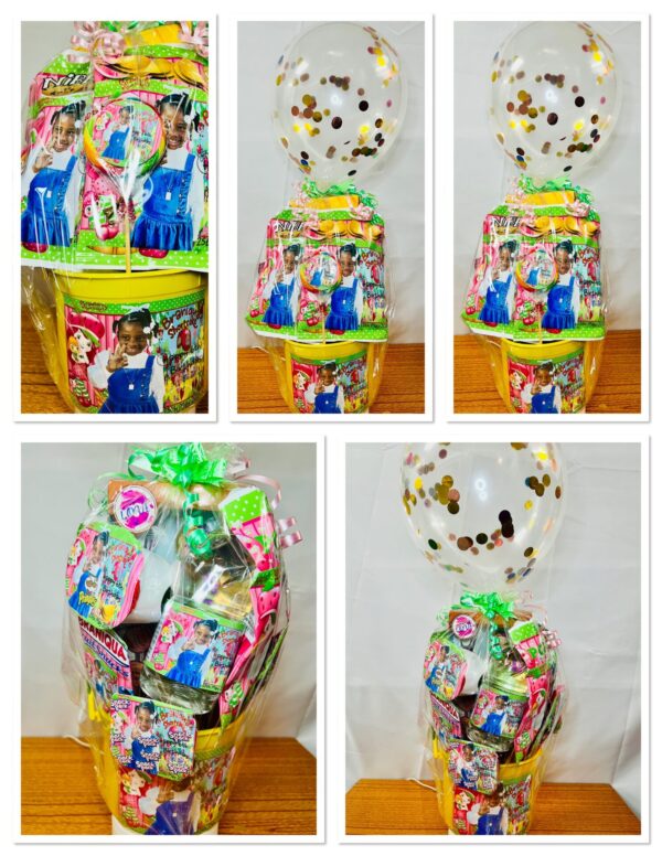 IMG_2913 Fully Personalized Bucket/Gift Box/Gift Basket - (with confetti balloon)