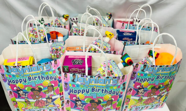 Personalized Party Treat Bag – Gift Bag Empty Personalized Party Treat Bag - Gift Bag Filled