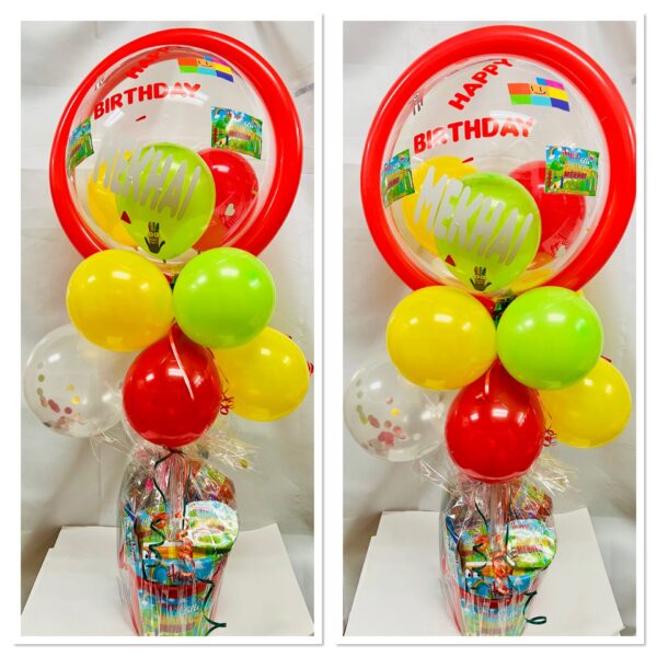 Fully Personalized Bucket/Gift Box/Gift Basket – (with confetti balloon) Fully Personalized Bucket