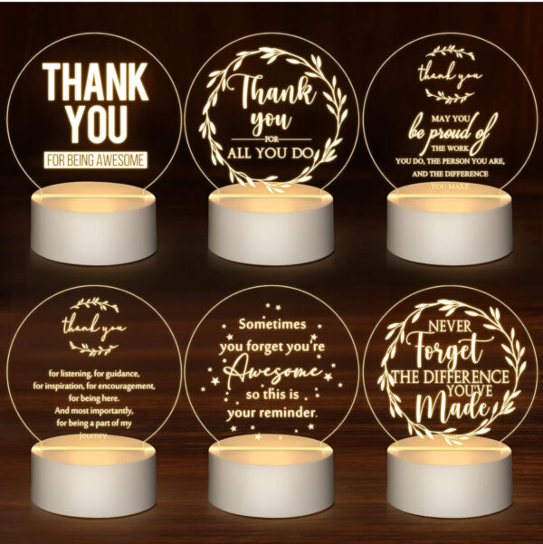 IMG_6347 Personalized Appreciation/Thank You Engraved Acrylic LED Night Light