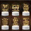 Personalized Appreciation/Thank You Engraved Acrylic LED Night Light