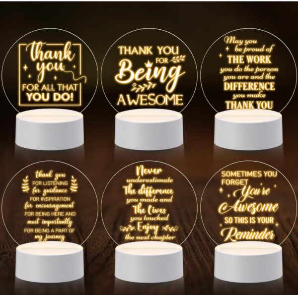 IMG_6720 Personalized Appreciation/Thank You Engraved Acrylic LED Night Light