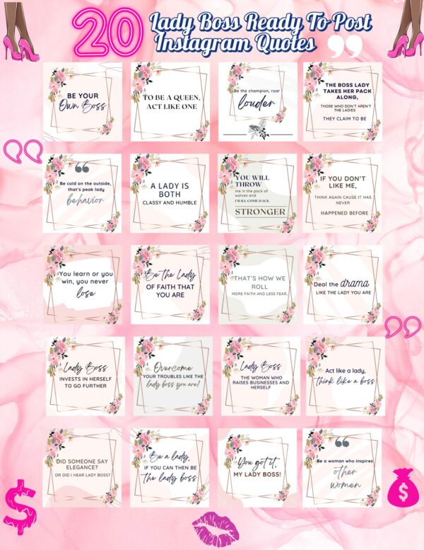 20 Lady Boss Ready-to-Post Instagram Quotes