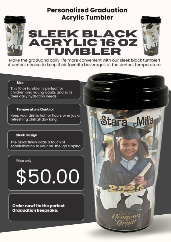 Personalized Acrylic Tumbler Graduation Gifts
