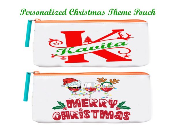 Personalized Pouch - Cosmetic Bag Pen or Pencil Bag Christmas Gifts
