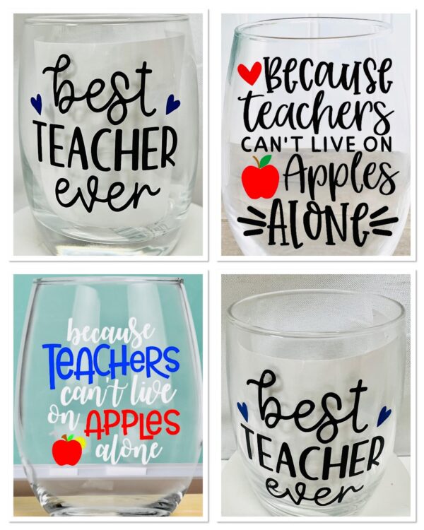 Teacher Personalized Wineglass (stemless) Stemless wine glass