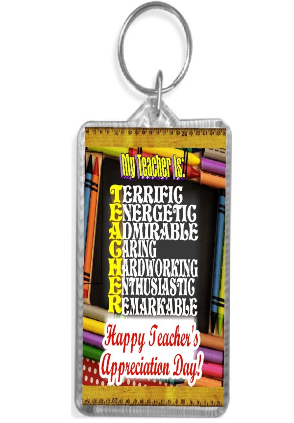 Teacher's Appreciation Key Chain Teacher Gift
