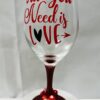 Personalized Glitter Stem Wineglass