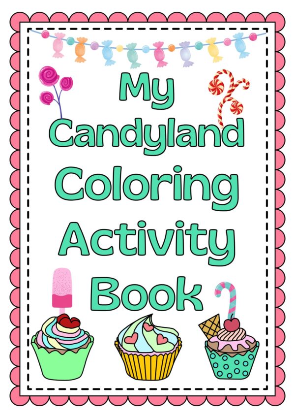 Candyland Activity Book Cover Activity Coloring Book Cover
