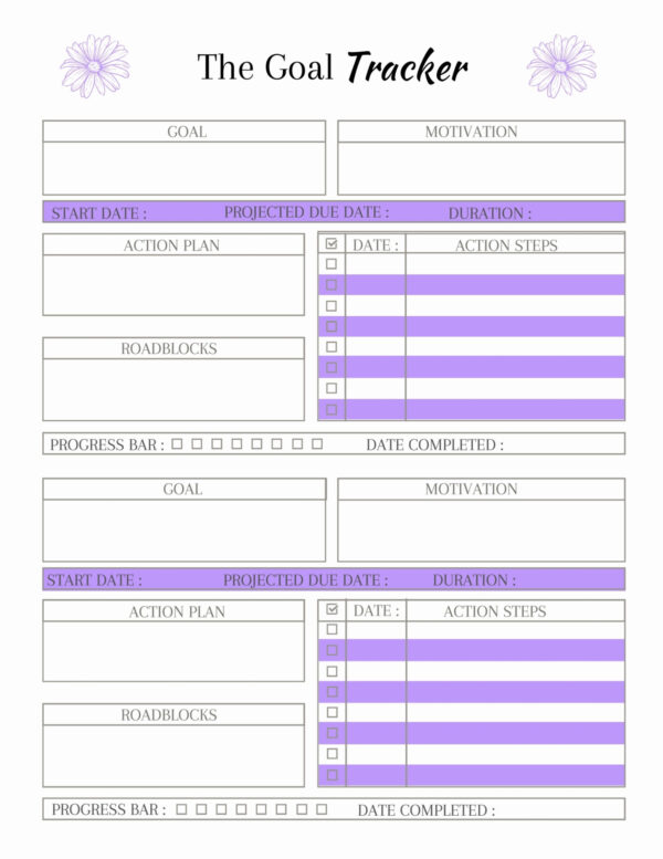 2025 Printable Planner - Daily, Weekly, Monthly Goals & Income Tracker