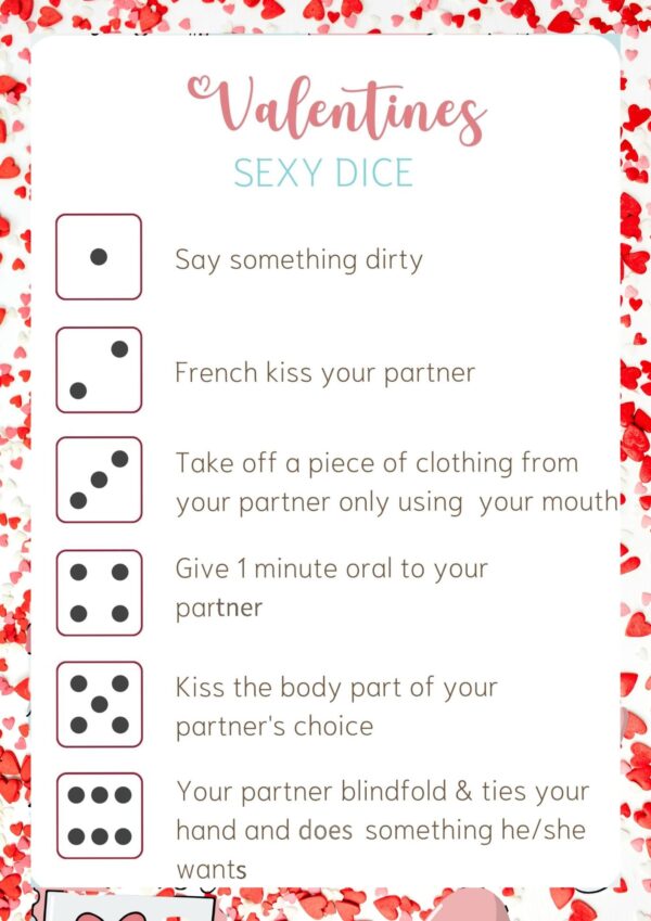 Board Game valentine_sexy_dice_game Adult Board Games