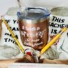 Teacher’s Appreciation Wine Tumbler Gift Basket – Keychain, Socks & More with Balloon