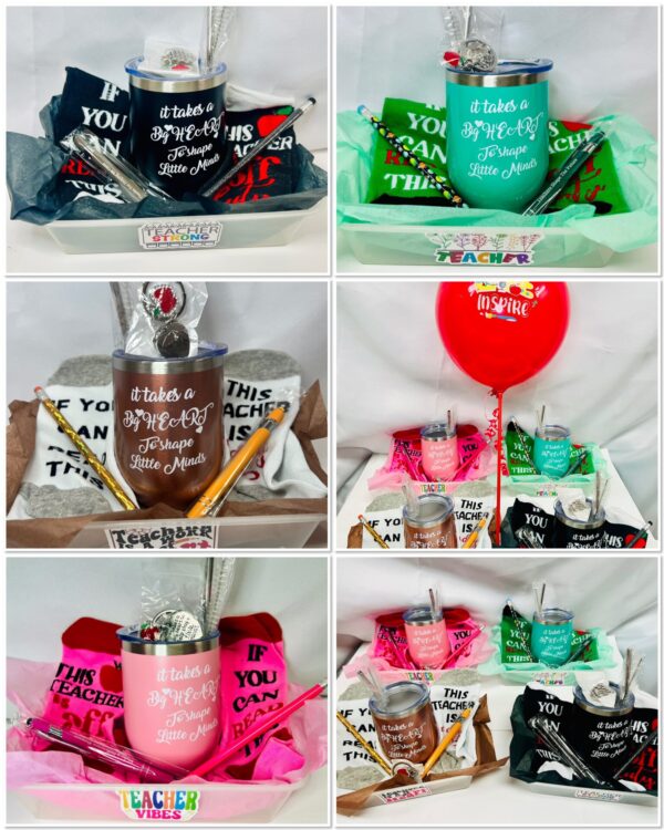 Teacher’s Appreciation Wine Tumbler Gift Basket Teacher's Appreciation Gifts