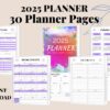 2025 Printable Planner - Daily, Weekly, Monthly Goals & Income Tracker