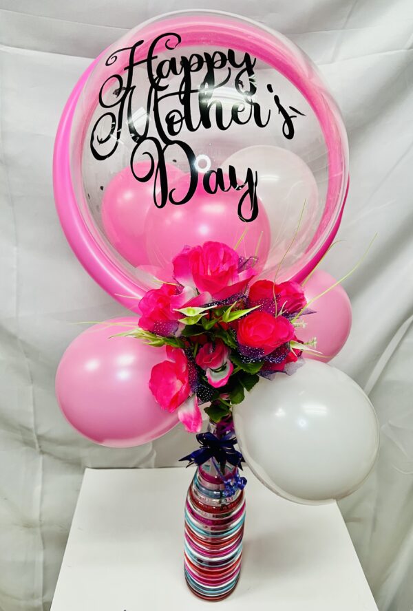 Personalized Floral Bubble Balloon Bouquet Mother's Day Gift