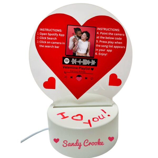 Spotify Led Light Personalized Scannable Spotify Valentine Playlist LED Light