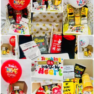 Teacher’s Day Deluxe Appreciation Gift Box – Inspirational Notebook, Teacher Glass Cup & More