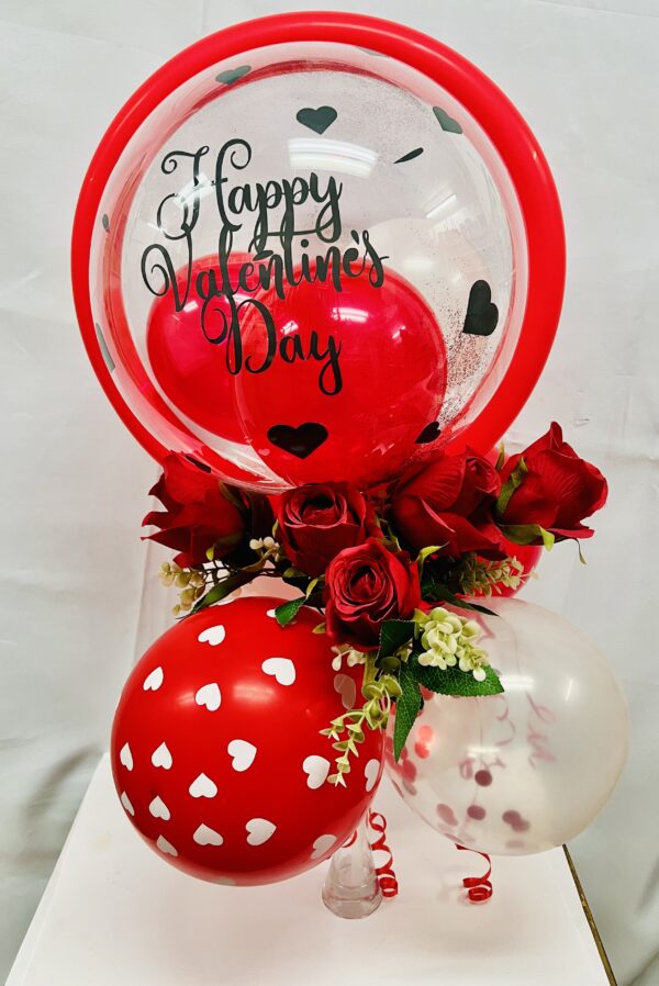Valentine Bubble Balloon Bouquet Valentine's Personalized Bubble Balloon