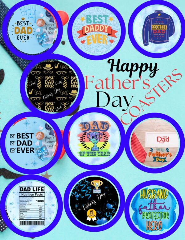 Father's Day Coasters Personalized Dad Coasters