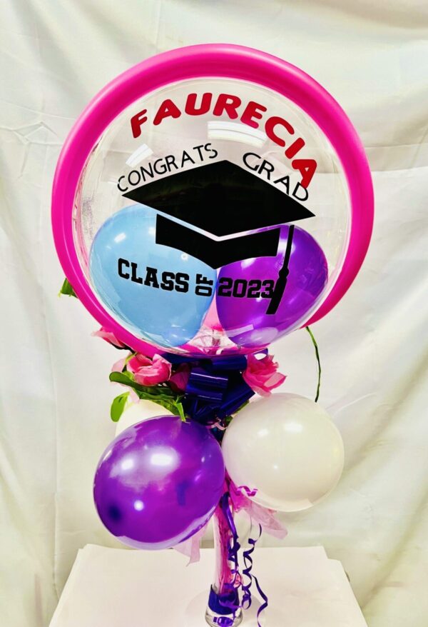 img_0564-2 Graduation Personalized Floral Bubble Balloon Arrangement In A Vase